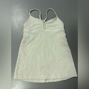 Lululemon Live Lightly Tank White Built-In Bra (No Padding) Size 4